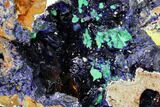 Sparkling Azurite Crystals with Malachite & Chrysocolla - Laos #161595-2